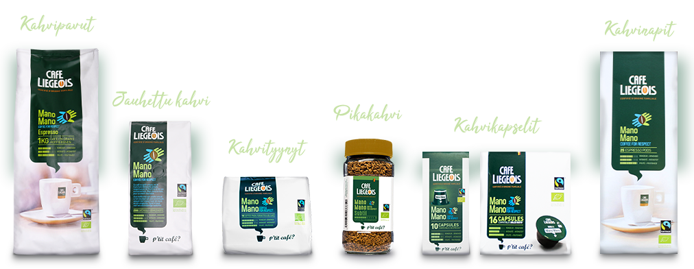 Café Liégeois Mano Mano Fairtrade kahvi -25% Café Liégeois Mano Mano Fairtrade kahvi -25%
