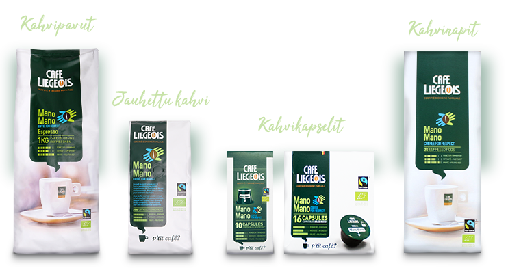 Café Liégeois Mano Mano Fairtrade kahvi -25% Café Liégeois Mano Mano Fairtrade kahvi -25%