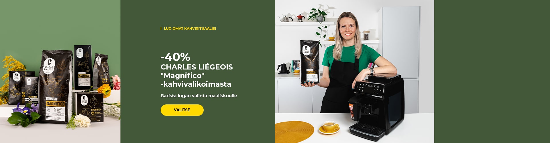 -40% CHARLES LIÉGEOIS "Magnifico" -kahvivalikoimasta