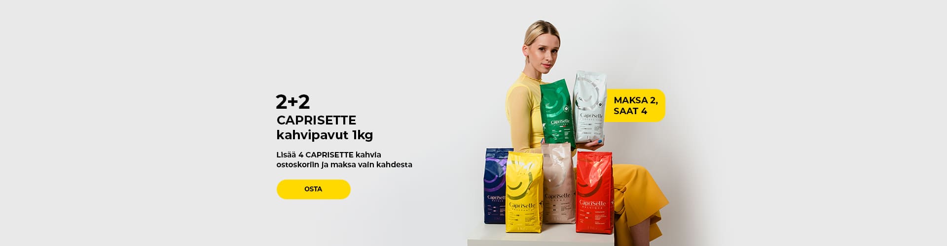 2+2 CAPRISETTE kahvipavut 1kg