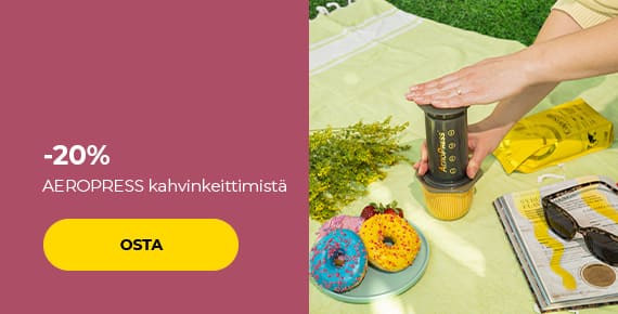 -20 % AEROPRESS-kahvinkeittimistä