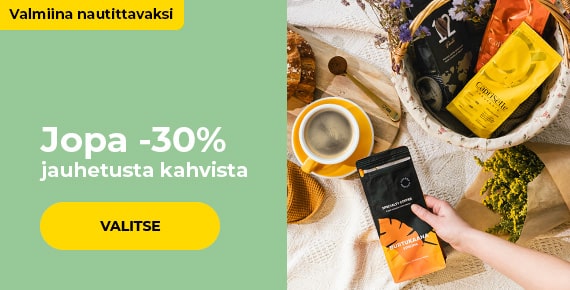 Jopa -30% jauhetusta kahvista
