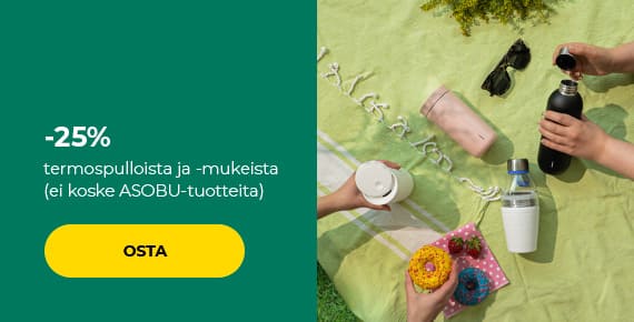 -25 % termospulloista ja -mukeista (ei koske ASOBU-tuotteita)