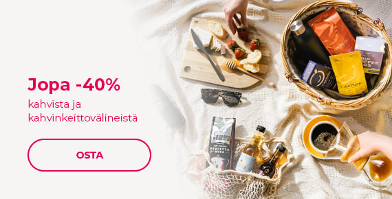 Jopa -40 % kahvin ja kahvinkeittovälineiden valikoimasta