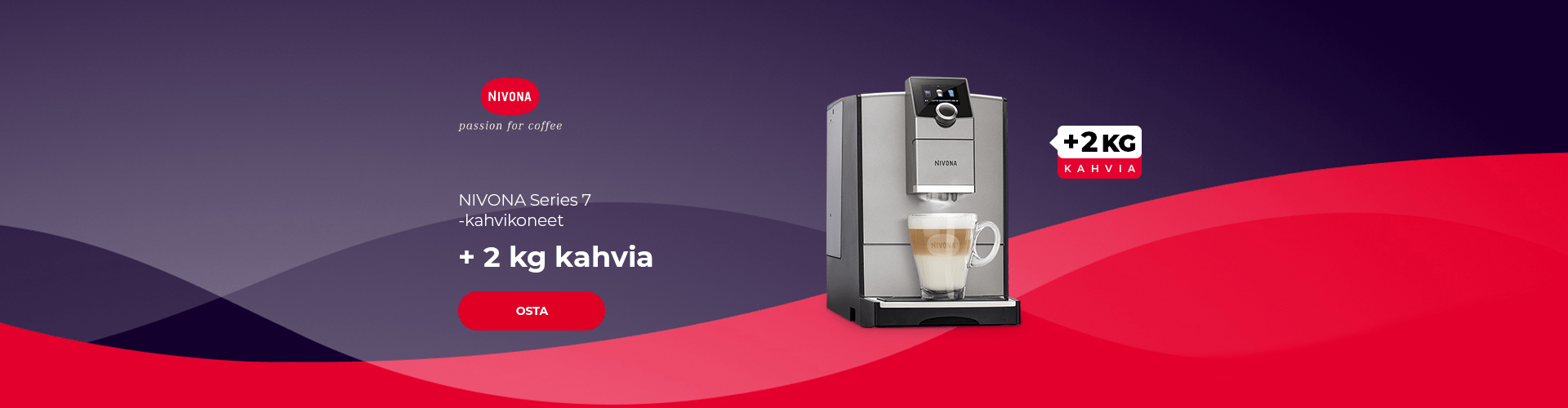 NIVONA Series 7 -kahvikoneet + 2 kg kahvia