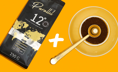 Kun ostat jauhettua kahvia vähintään 25 eurolla, saat lahjaksi kahvimitta-pussinsulkijan